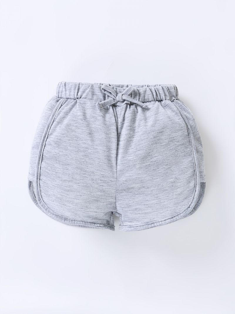 3st Flickor Lättvikts Casual Elastiska Midja Shorts Barnkläder För Sommaren