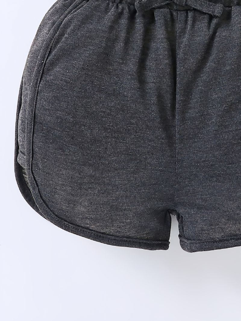 3st Flickor Lättvikts Casual Elastiska Midja Shorts Barnkläder För Sommaren