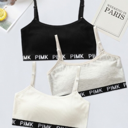 3st Flickor Bh Comfort Soft Bralette Linne Underkläder Set