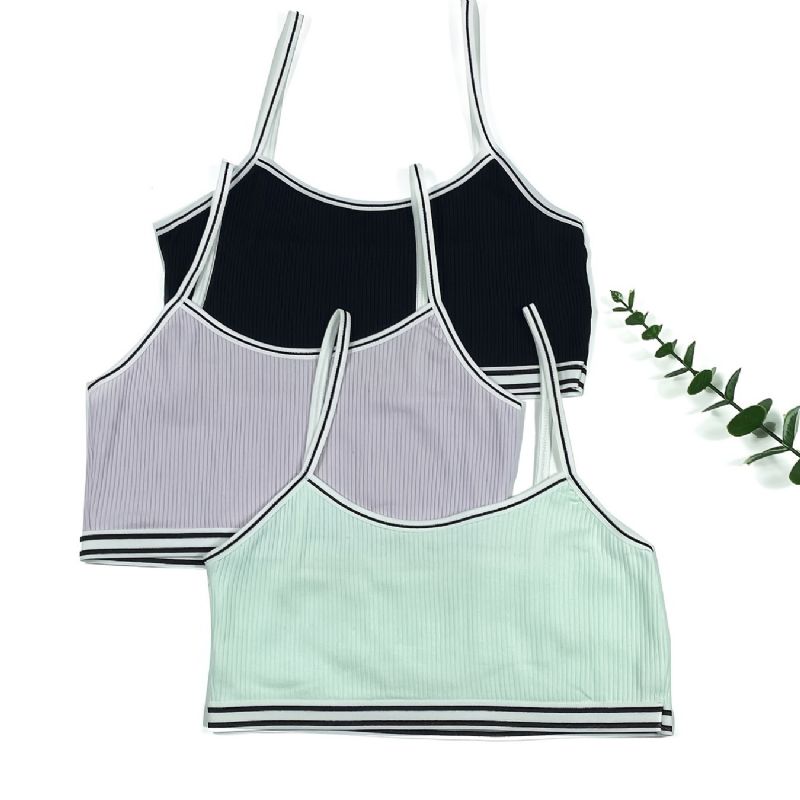 3st / Set Flickor Bh Bomull Bralette Linne