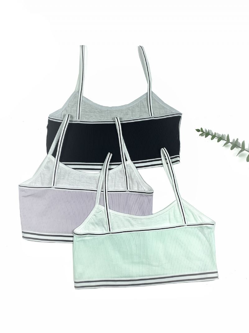 3st / Set Flickor Bh Bomull Bralette Linne