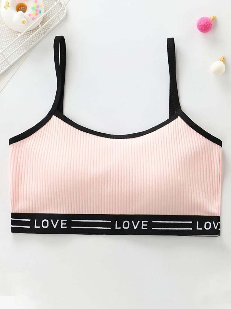 3st Tränings-bh För Tjejer Seamless Stretchy Sports Bralette Ärmlösa Crops Linne Underkläder