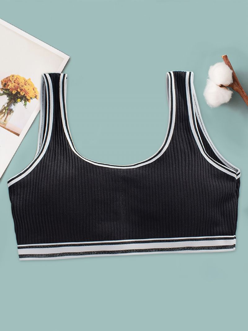 3st Tränings-bh För Tjejer Seamless Stretchy Sports Bralette Ärmlösa Crops Linne Underkläder