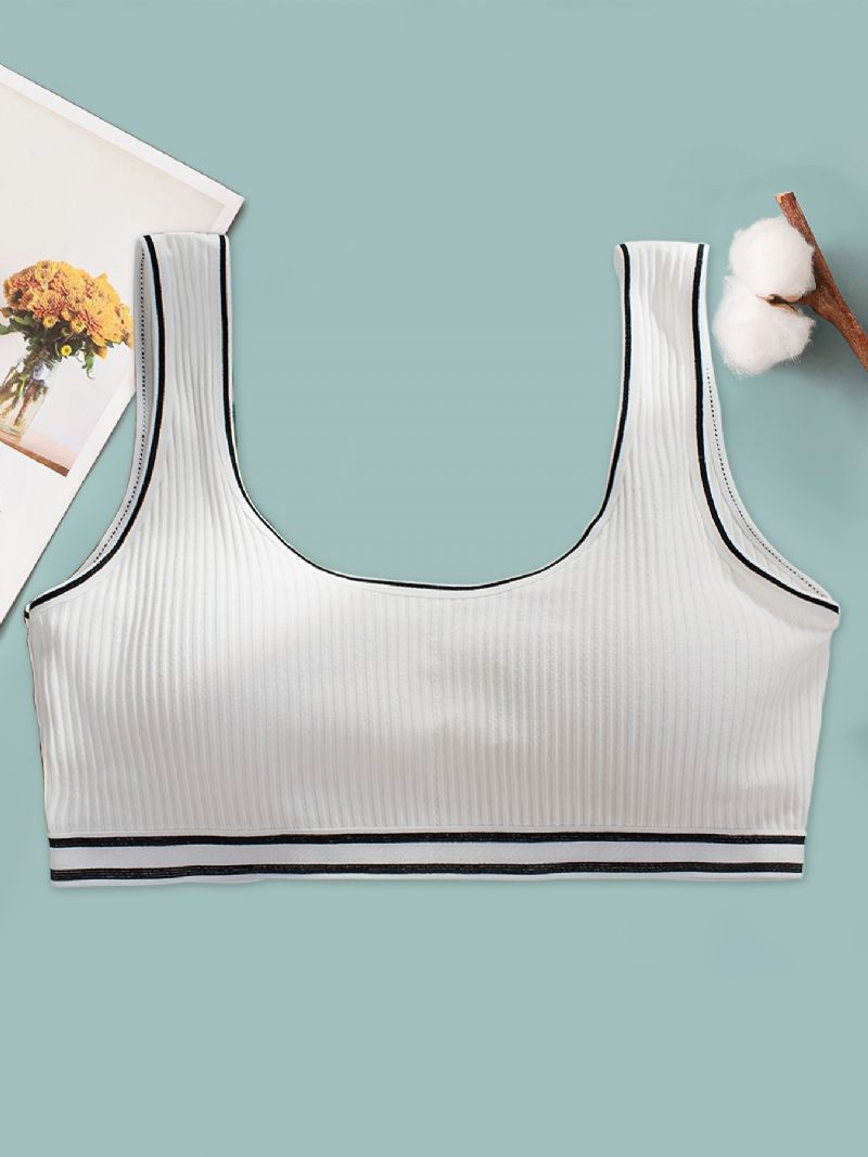 3st Tränings-bh För Tjejer Seamless Stretchy Sports Bralette Ärmlösa Crops Linne Underkläder