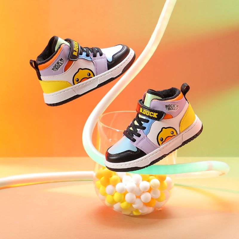 B.duck Barn High Top Sneakers Halkfria Tecknade Mönster Skridskoskor Sportskor