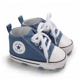 Bebis Star Soft Anti-slip High Top Canvas Denim Skor