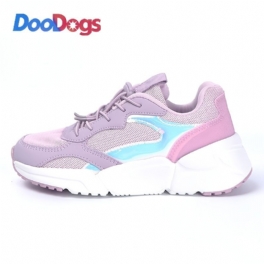 Doodogs Flickor Sneakers Med Mjuk Sula Lättvikts Andas Halkfria Casual Skor Chunky Sneaker