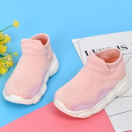 Flickor Casual Sneakers Med Mjuk Sula Lättvikts Andas Halkfria Löparskor