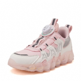 Flickor Nya Lätta Sneakers Andas Löparskor Med Söt Rosa Design