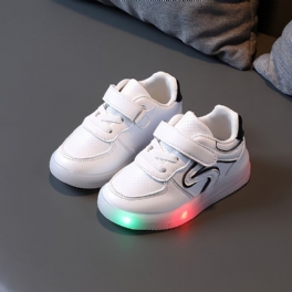 Småbarn Barn Led Sneakers Med Mjuk Sula Lättvikts Andas Halkfria Löparskor För Pojkar Flickor