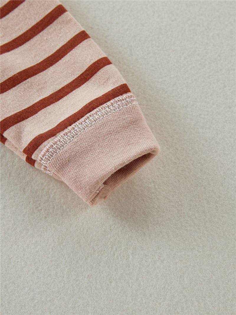 2st Småbarnspojke Animal Stripes Color-block Pyjamasset & Byxor