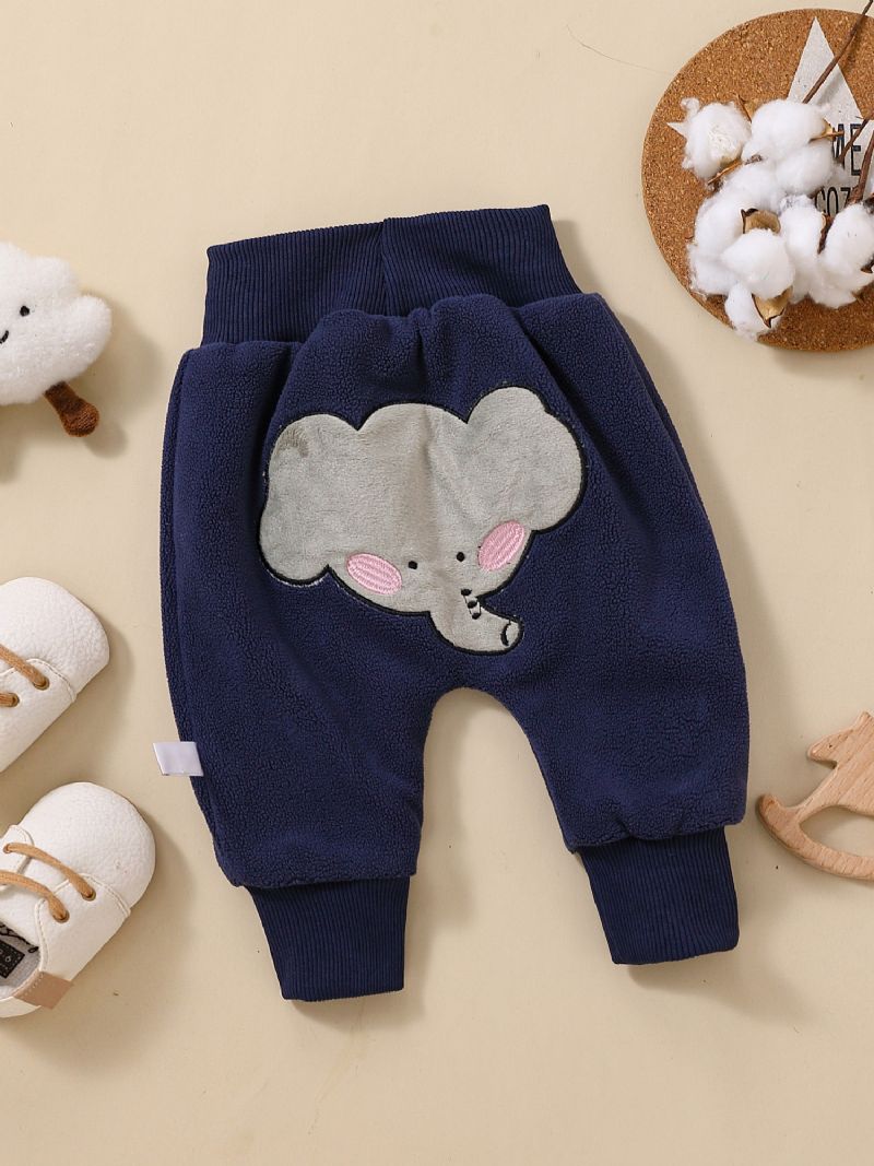 Nya Höst Vinter Pojkar & Flickor Bebis Fleece Ytterkläder Förtjockade Byxor