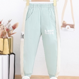 Pojkar Casual Letter Print Sweatpants Barnens Elastiska Midja Sport Jogger Byxor Kläder