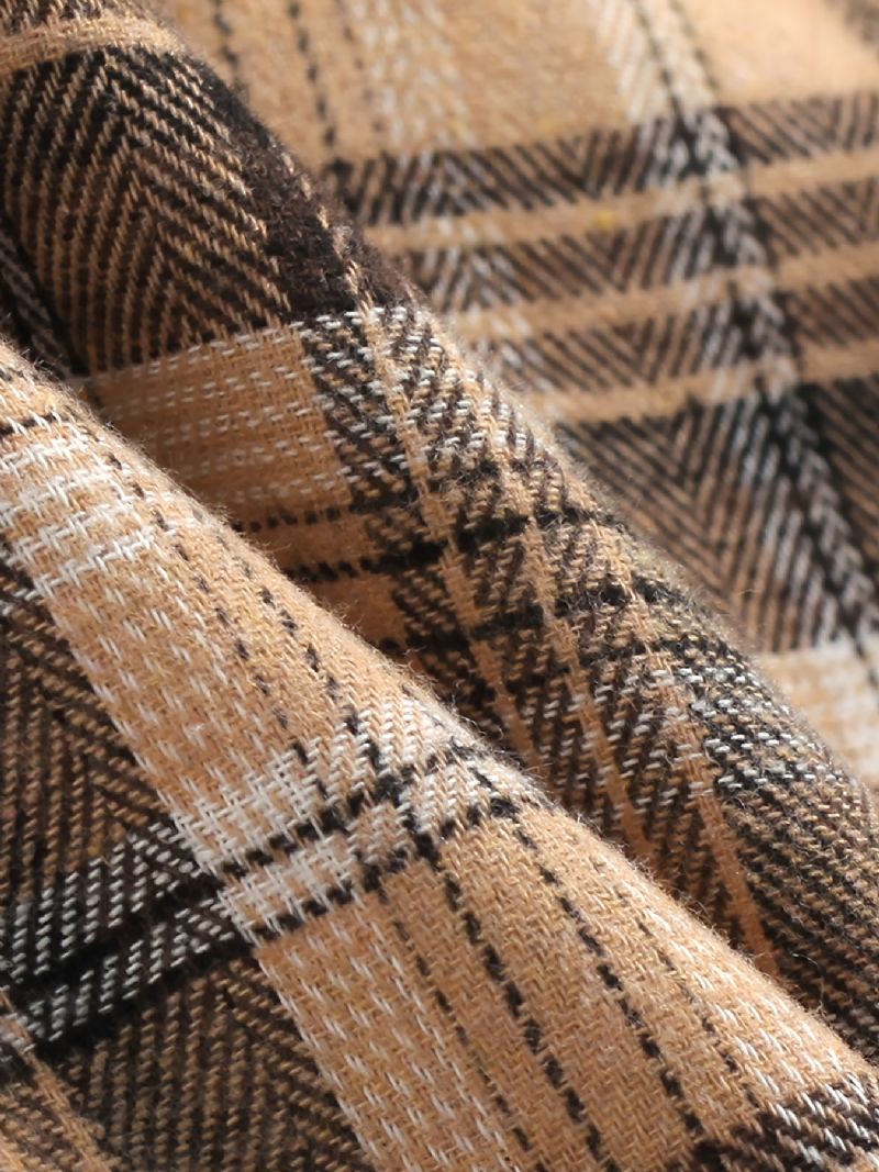 Pojkar Vintage Bow Corduroy Rutig Skjorta & Solida Byxor För Fest